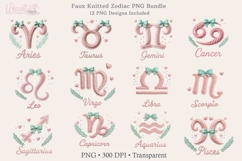 Faux yarn Zodiac PNG Bundle | 12 Zodiac Signs | Astrology Product Image 1