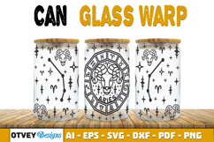 Zodiac Can Glass 16 Oz Libbey Wrap SVG Product Image 2