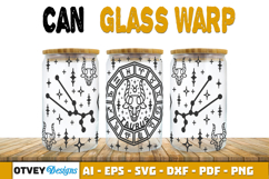 Zodiac Can Glass 16 Oz Libbey Wrap SVG Product Image 2