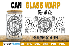 Zodiac Can Glass 16 Oz Libbey Wrap SVG BUNDLES Product Image 7