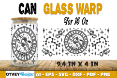 Zodiac Can Glass 16 Oz Libbey Wrap SVG Product Image 1