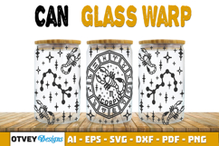 Zodiac Can Glass 16 Oz Libbey Wrap SVG Product Image 2