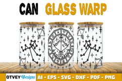 Zodiac Can Glass 16 Oz Libbey Wrap SVG Product Image 2