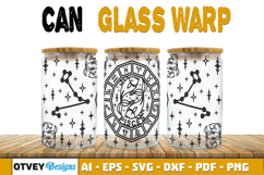 Zodiac Can Glass 16 Oz Libbey Wrap SVG Product Image 2