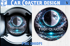 Zodiac Car Coaster Bundle | Moon Phases Metallic Zodiac Product Image 19