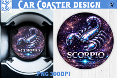 Scorpio Car coaster | Galactic Metallic Zodiac Product Image 1
