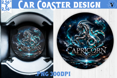 Zodiac Car Coaster Bundle | Moon Phases Metallic Zodiac Product Image 18