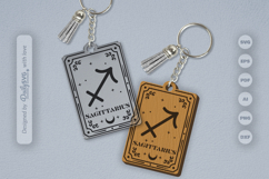Sagittarius Zodiac Keychain Laser Cut SVG Product Image 1