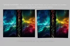 Capricorn Tumbler Wrap | Zodiac 20 oz PNG Design | Space d1 Product Image 2
