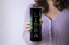 Libra Tumbler Wrap | Zodiac 20 oz PNG Design | Space d1 Product Image 3
