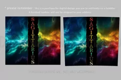 Sagittarius Tumbler Wrap | Zodiac 20 oz PNG Design | Space 1 Product Image 2