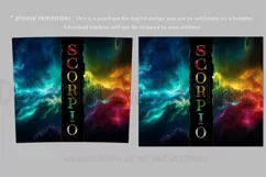 Scorpio Tumbler Wrap | Zodiac 20 oz PNG Design | Space d1 Product Image 2