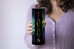 Taurus Tumbler Wrap | Zodiac 20 oz PNG Design | Space d1 Product Image 3