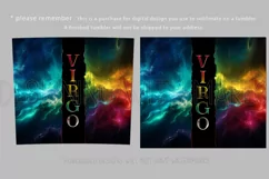 Virgo Tumbler Wrap | Zodiac 20 oz PNG Design | Space d1 Product Image 2