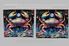 Cancer Tumbler Wrap | Zodiac 20 oz PNG Design | Space d2 Product Image 2