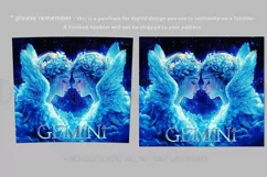 Gemini Tumbler Wrap | Zodiac 20 oz PNG Design | Space d2 Product Image 2