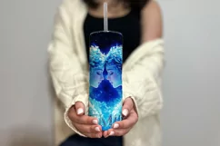 Gemini Tumbler Wrap | Zodiac 20 oz PNG Design | Space d2 Product Image 3
