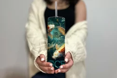 Pisces Tumbler Wrap | Zodiac 20 oz PNG Design | Space d2 Product Image 3