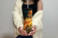Scorpio Tumbler Wrap | Zodiac 20 oz PNG Design | Space d2 Product Image 3