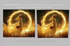 Virgo Tumbler Wrap | Zodiac 20 oz PNG Design | Space d2 Product Image 2