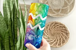 Aquarius Tumbler Wrap | Zodiac 20 oz PNG Design | Space d3 Product Image 3
