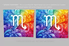 Scorpio Tumbler Wrap | Zodiac 20 oz PNG Design | Space d3 Product Image 2