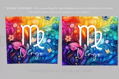 Virgo Tumbler Wrap | Zodiac 20 oz PNG Design | Space d3 Product Image 2