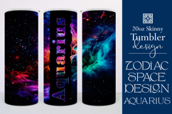 Zodiac Tumbler Wrap, Astrology Tumbler Wrap, Space Aquarius Product Image 1