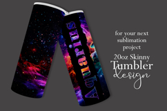 Zodiac Tumbler Wrap, Astrology Tumbler Wrap, Space Aquarius Product Image 2