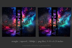 Zodiac Tumbler Wrap, Astrology Tumbler Wrap, Space Aquarius Product Image 3