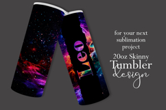 Zodiac Tumbler Wrap, Astrology Tumbler Wrap, Space Leo Product Image 2