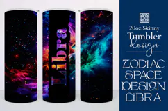 Zodiac Tumbler Wrap, Astrology Tumbler Wrap, Space Libra Product Image 1