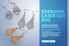 Decorative Zodiac Laser Cut - Virgo Dangle Earrings Product Image 3