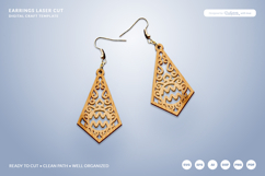 Decorative Zodiac Laser Cut - Aquarius Dangle Earrings Product Image 1