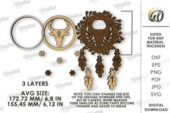 Zodiac Sign Dream Catcher Laser Cut. Taurus SVG Product Image 2