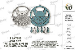 Zodiac Sign Dream Catcher Laser Cut. Cancer SVG Product Image 2