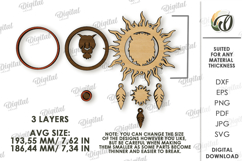 Zodiac Sign Dream Catcher Laser Cut. Leo SVG Product Image 2