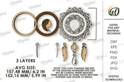 Zodiac Sign Dream Catcher Laser Cut. Virgo SVG Product Image 2