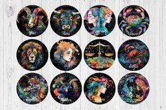 Zodiac Sign Bundle, Zodiac PNG, Zodiac Sublimation Designs Product Image 1