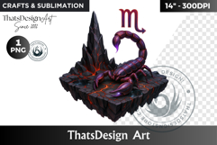 Scorpio Zodiac sign Clipart, Astrology PNG, horoscope island Product Image 1