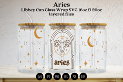 Zodiac glass can wrap SVG featuring celestial and astrology-inspired artwork for Libbey glass cans and tumblers, suitable for Cricut and Silhouette projects with ready-to-use SVG, PNG, EPS, and DXF files.
