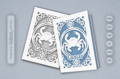 Zodiac Greeting Card SVG Cancer Product Image 2