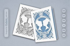 Zodiac Greeting Card SVG Gemini Product Image 1