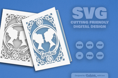 Zodiac Greeting Card SVG Gemini Product Image 2