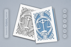 Zodiac Greeting Card SVG Libra Product Image 1