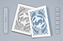 Zodiac Greeting Card SVG Pisces Product Image 1