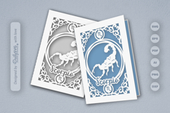 Zodiac Greeting Card SVG Scorpio Product Image 1
