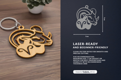 Aries Zodiac Sign Keychain SVG Product Image 3