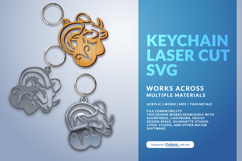 Aries Zodiac Sign Keychain SVG Product Image 1