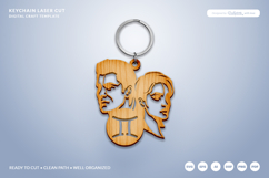 Gemini Zodiac Sign Keychain SVG Product Image 2